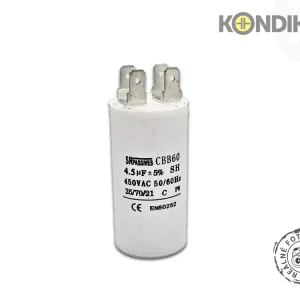 Připraveno k expedici | Motorový rozběhový kondenzátor 4,5uF 450V CBB60A
