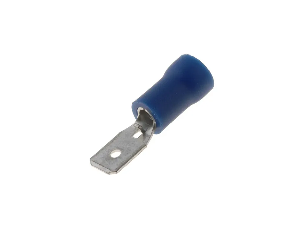 Tovární cena - Faston 4,8x0,5mm vidlice límec modrý