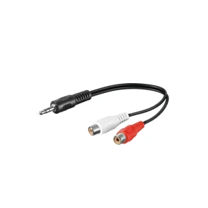 Kabel JACK 3,5mm - 2x CINCH M/F 20cm | Speciální nabídka