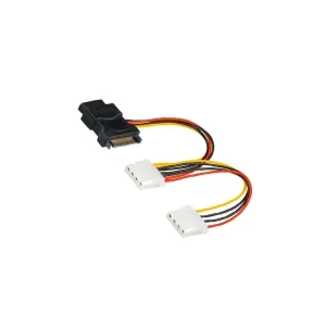 Napájecí kabel SATA - 3x 5,25 Molex (15cm) | Do košíku