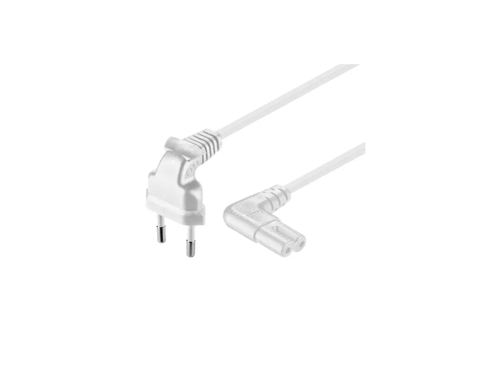 Koupit online - Napájecí kabel IEC C7, 1m, bílý, Goobay 97347