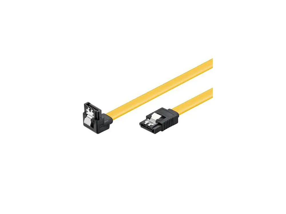 Skladem | Datový kabel SATA 3.0 6GBs 0,5m úhlový 90°