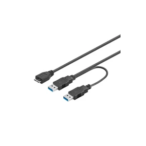 Nabídka | Kabel USB 3.0 - microUSB A-B 5Gbps 9pin HDD-Y 30cm černá