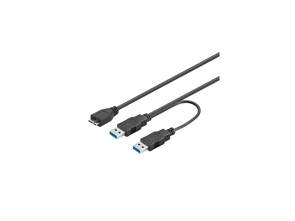 Nabídka | Kabel USB 3.0 - microUSB A-B 5Gbps 9pin HDD-Y 30cm černá