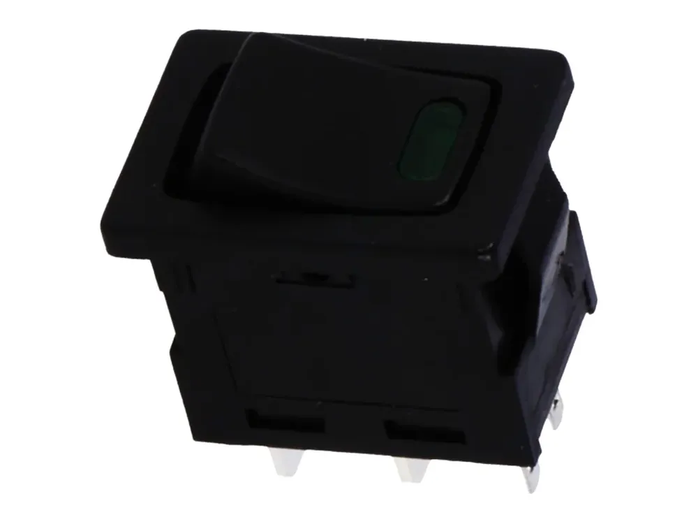 R13-66L-02-BBG-L1 kolébkový spínač LED 12V zelená - Rychlé dodání