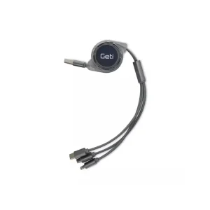 Skvělé hodnocení | Geti GCU04 stříbrný samonavíjecí USB kabel 3v1