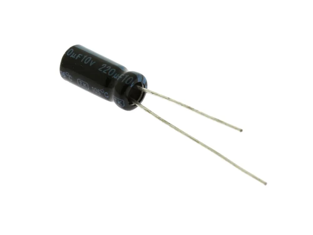 Elektrolytický kondenzátor 220uF 10V 5x11mm RM2mm 105°C | Akční cena