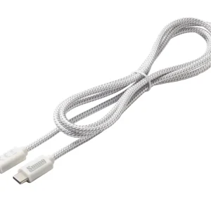 Sunny USB-C kabel 100W PD, 5A s čipem E-mark, bílá/stříbrná, 1,5m - Výborné hodnocení