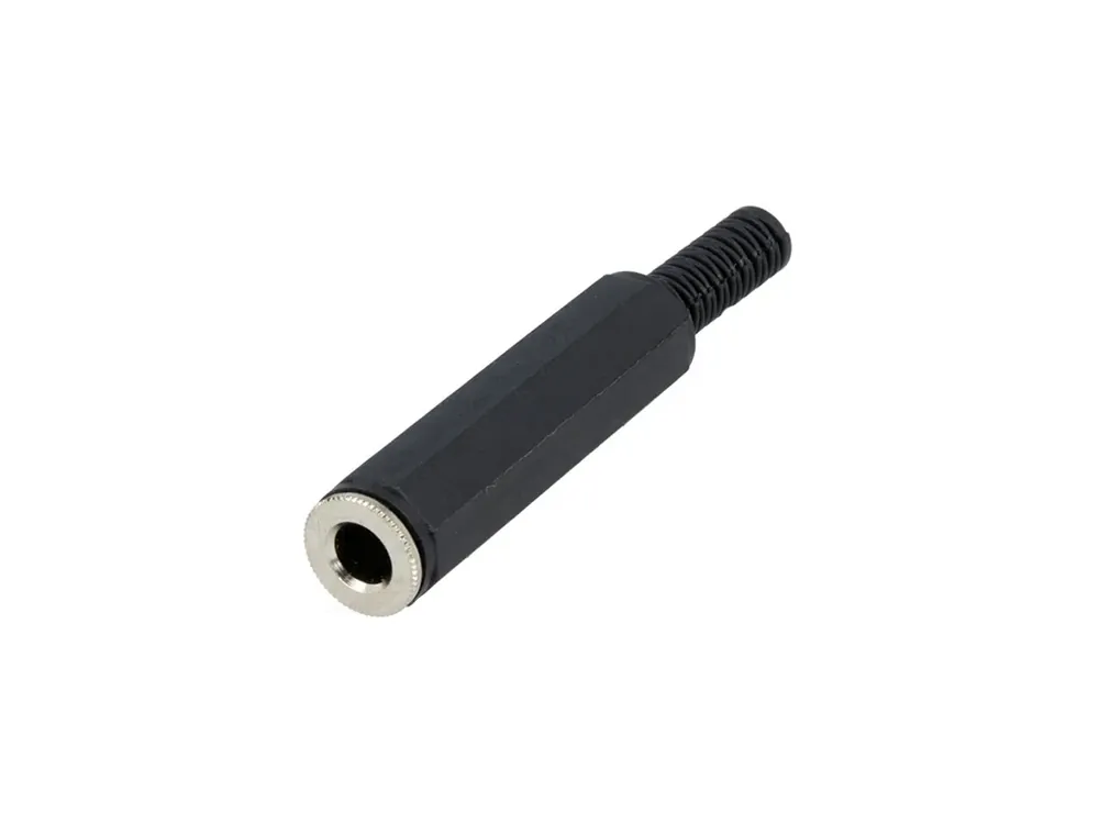 Připraveno k expedici - KLK3 SCHWARZ JACK 6,3mm zásuvka stereo plast