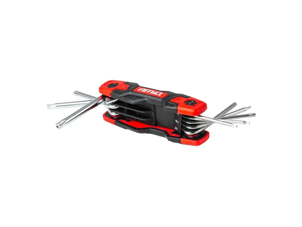 Torx klíče, skládací, 8ks, CRV, AMiO 04789 | Ihned k objednání