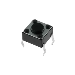 Tlačítkový spínač SPST-NO, OFF-(ON), 6x6x4,3mm, TACT-64K-F - K dispozici