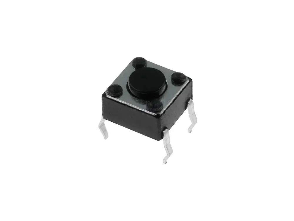 Tlačítkový spínač SPST-NO, OFF-(ON), 6x6x4,3mm, TACT-64K-F - K dispozici