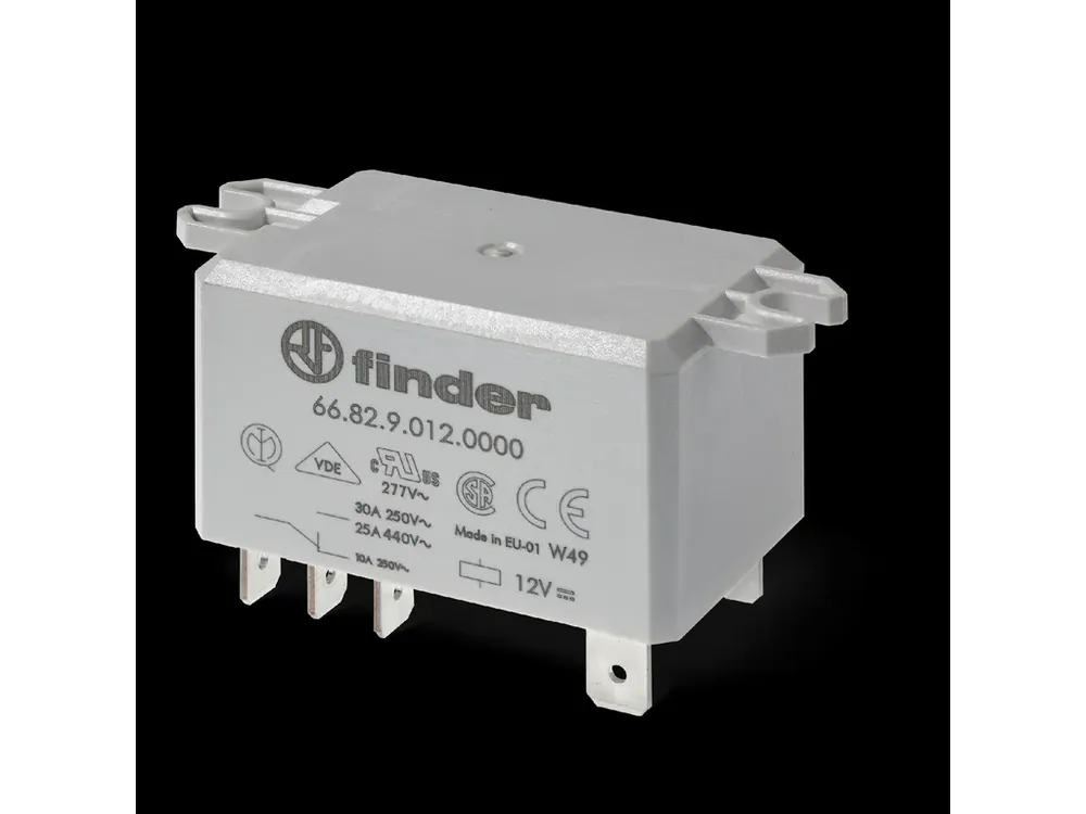 Relé 12V DC, DPST-NO, 30A, Finder 66.82.9.012.4300 | Vrácení zdarma