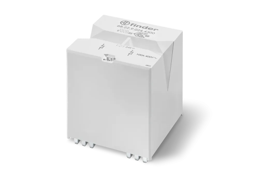 Relé 24V DC, DPST-NO, 100A, Finder 68.22.9.024.4300 - Bestseller