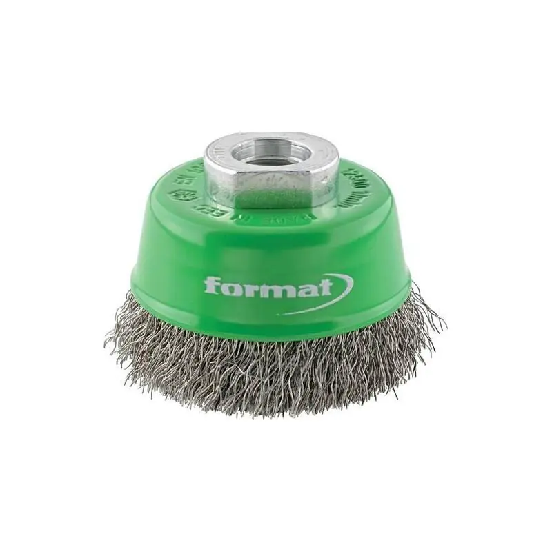 Profesionální kvalita | Hrncový kartáč nerez M14 vlnitý 80x mm FORMAT