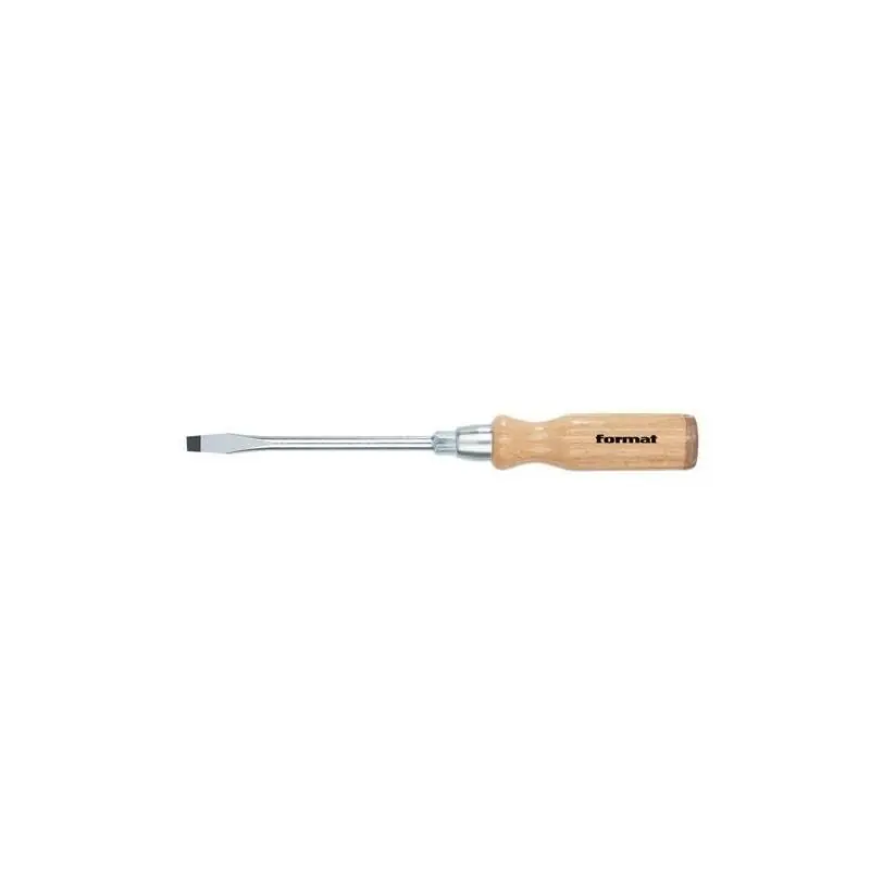 Šroubovák plochý s dřevěnou rukojetí 7,0x1,2x125 mm Format - Vysoká kvalita