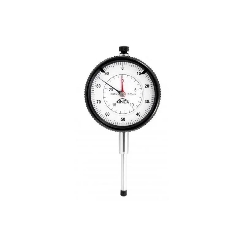 Poslední šance - Úchylkoměr číselníkový KINEX 0-25 mm/60 mm/0,01 mm, ISO 46325, ČSN 25 1811, ČSN 25 1816