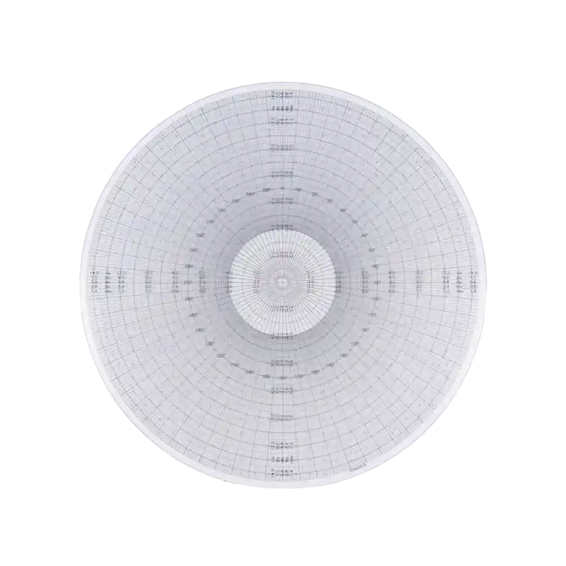 Radius and protractor chart ø 250 mm - Špičková kvalita