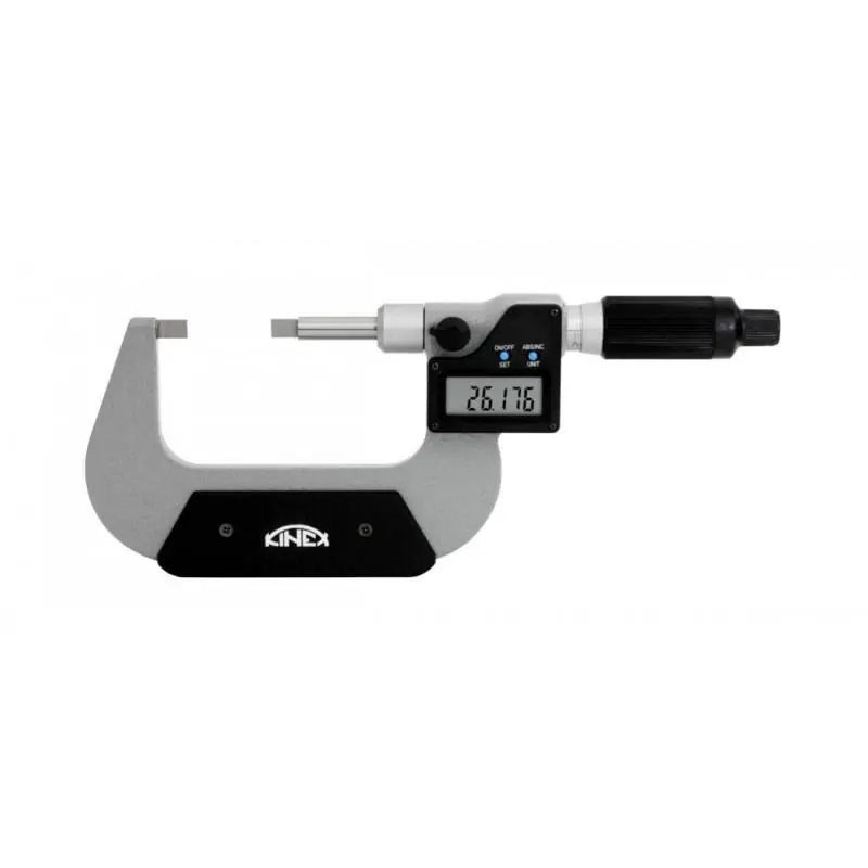 Digitální mikrometr na zápichy KINEX 125-150 mm, 0.001mm, rychloposuv - 2mm/ot., DIN 863, IP 65 - Speciální cena