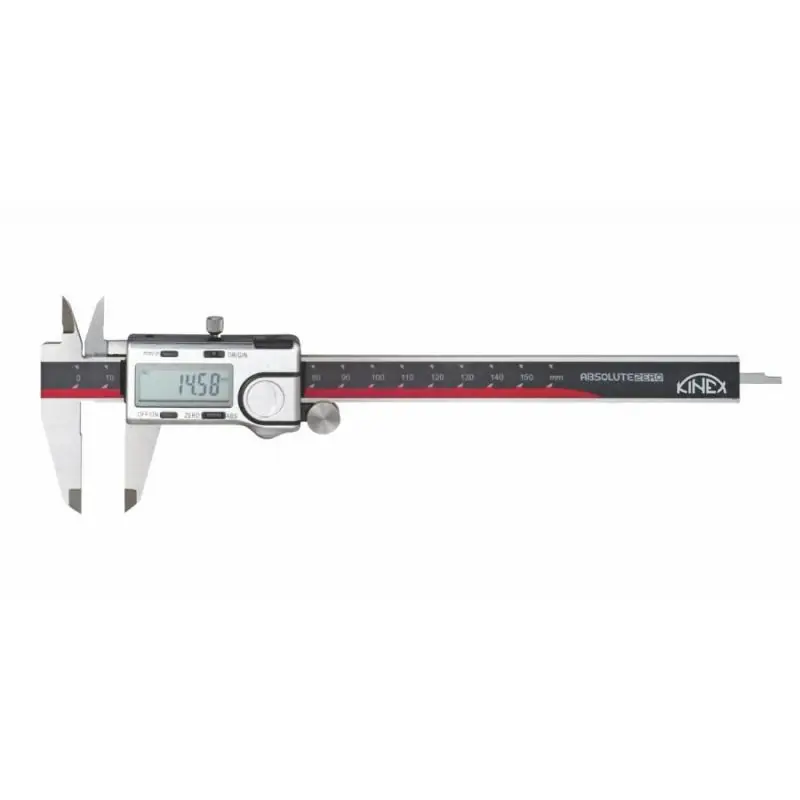 Digitální posuvné měřítko KINEX ABSOLUTE ZERO, 150/40 mm, kulatý hloubkoměr, DIN 862 | Nově k dispozici