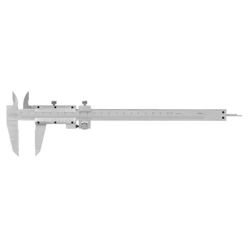 Posuvné měřítko KINEX 300 mm, 0,02 mm, jemné stavění, aretace šroubkem, ČSN 25 1238, DIN 862 - Špičková kvalita