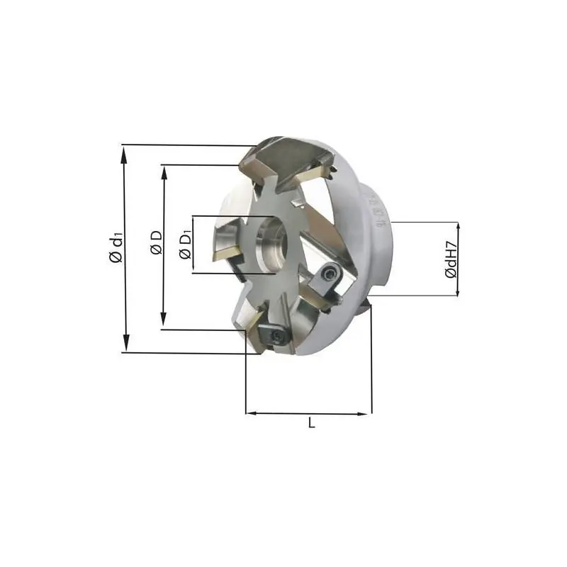 Čelní fréza 45° s vnitřním chlazením D 100 mm s upínáním Z 6 - Mezi nejprodávanějšími