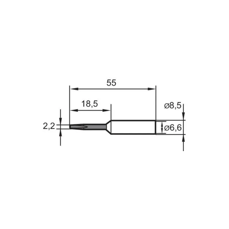 Náhradní pájecí hrot dláto 2,2 mm extens. Ersa SB | Jen po omezenou dobu