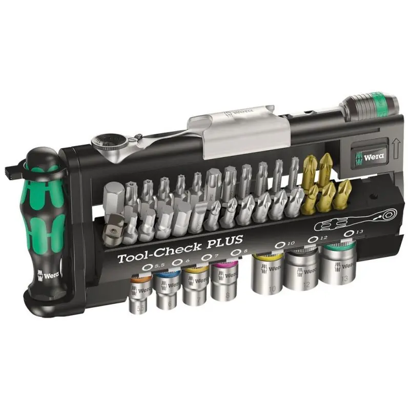 Bestseller | Sada bitů s ráčnou Tool-Check-Plus 1 , bity 1/4" s ořechy 1/4" v sadě 39 kusů, Wera 05049055001