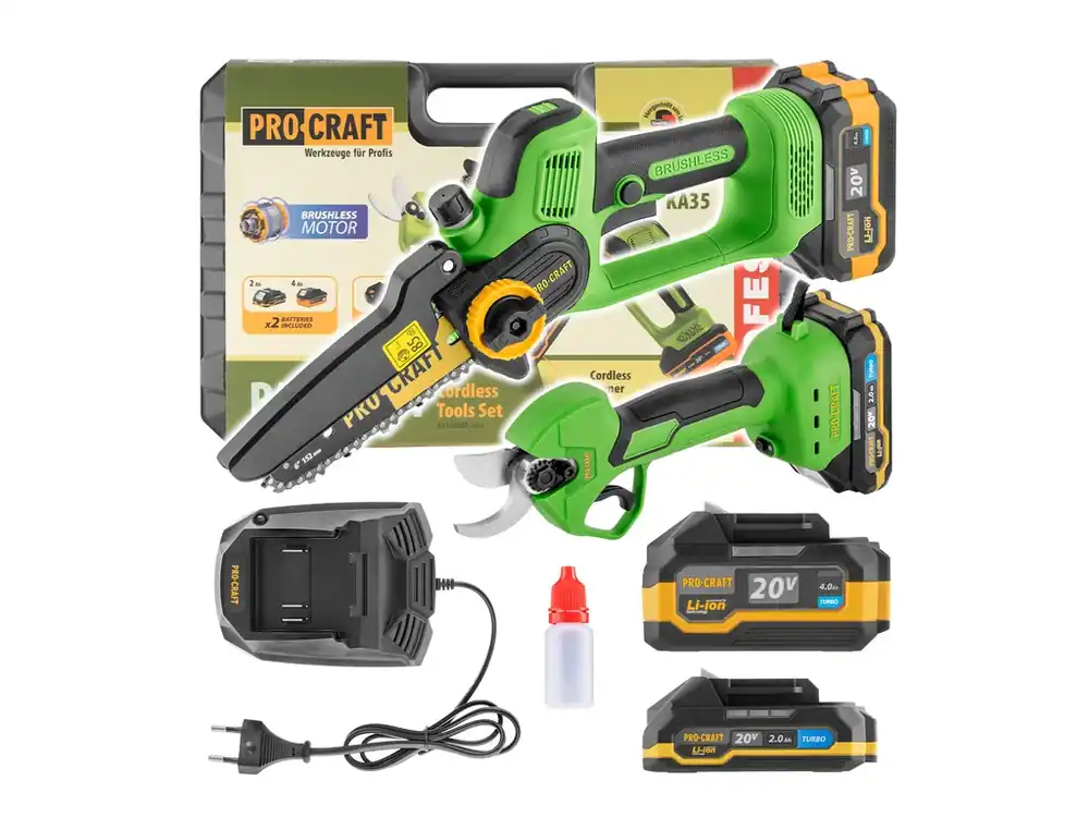 Rychlé dodání - Sada aku ruční pilka PKA35Li a nůžky na větve ES25Li Procraft PA168SET PA168SET