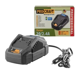 Zvýhodněná cena - Nabíječka pro 20V Li-ion baterie Procraft 20/2.4А Fast Charge 20/2.4A