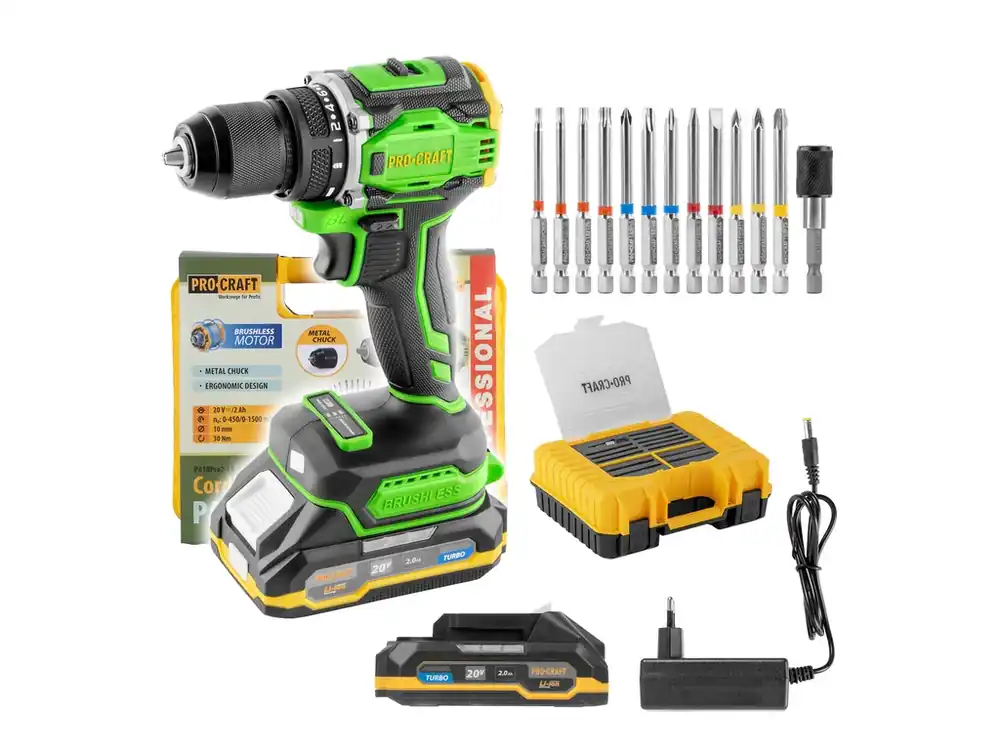 Aku vrtací šroubovák Procraft PA18Pro2 + sada bitů PA18Pro2-1B-C | Poslední šance