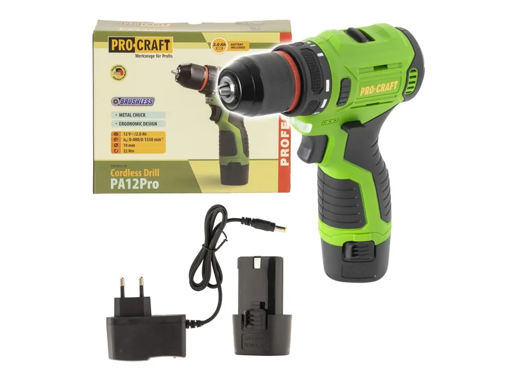Omezené zásoby - Aku vrtací šroubovák Procraft PA12Pro-1b PA12Pro-1b