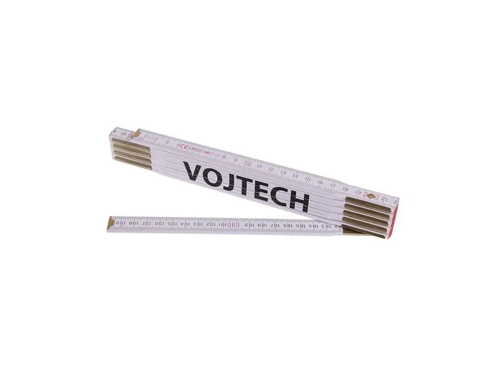 Metr skládací 2m VOJTECH (PROFI,bílý,dřevo) - Výprodej