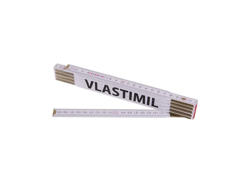 Metr skládací 2m VLASTIMIL (PROFI,bílý,dřevo) | Bestseller