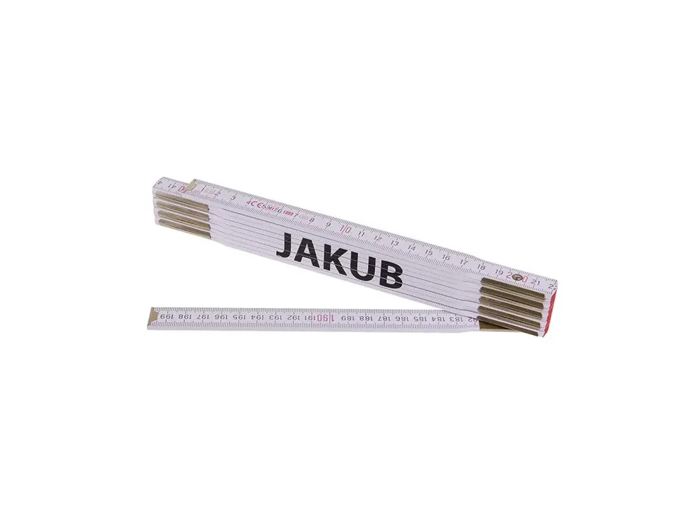 Objednejte nyní - Metr skládací 2m JAKUB (PROFI,bílý,dřevo)