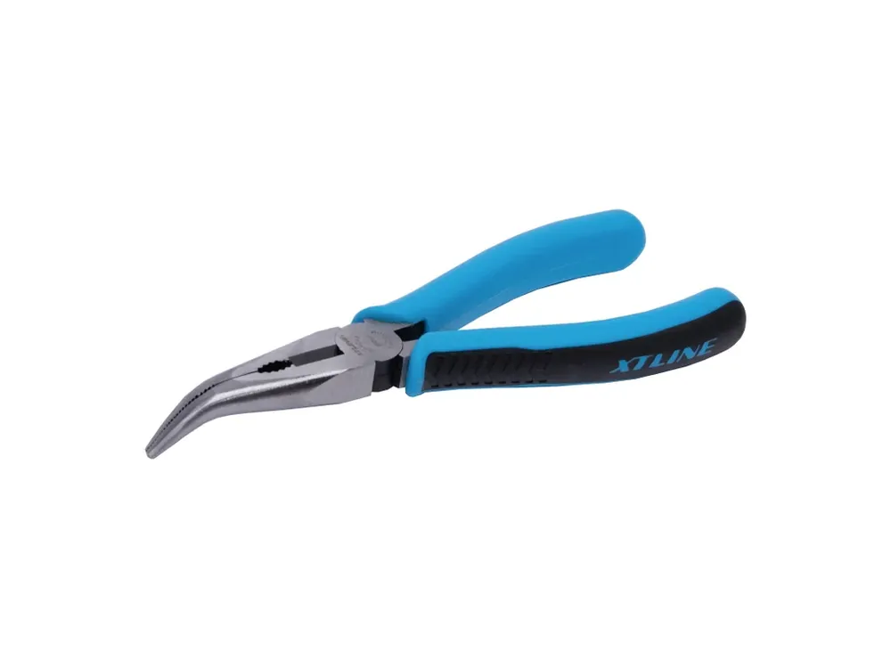 Vysoká kvalita - XTLINE Kleště prodloužené zahnuté softgrip 160 mm
