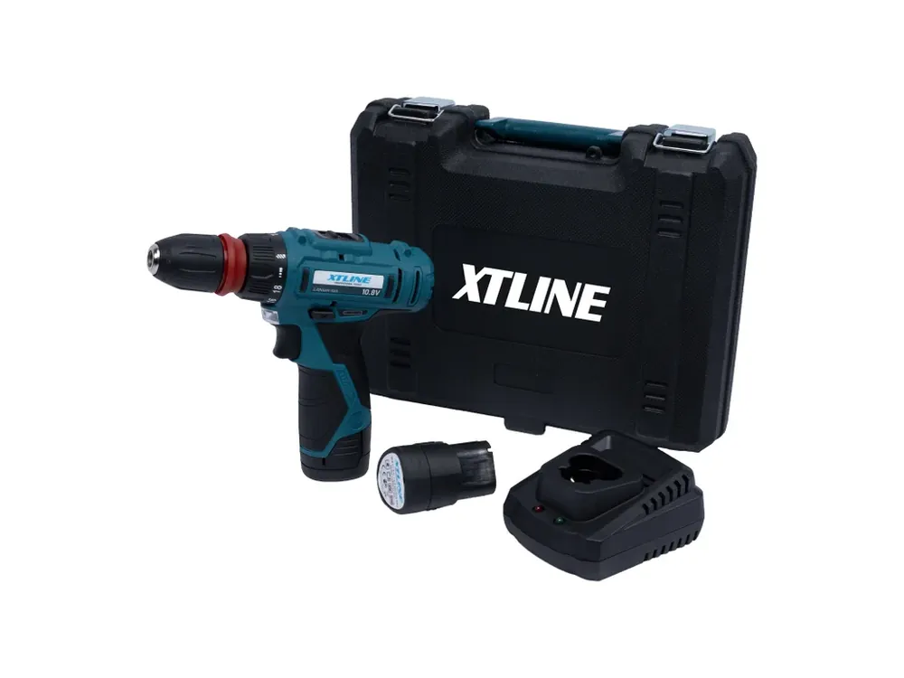Kupte dnes | XTLINE Aku vrtačka 10,8 V, 25 Nm + 2 baterie 2.0 Ah + příslušenství 13 dílů