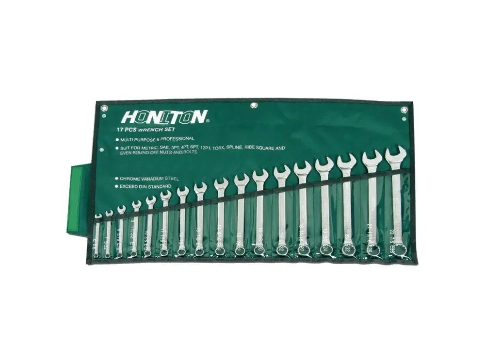 Top produkt - HONITON Sada očkoplochých klíčů vyhnutých 17 dílů 6-22 mm, textilní obal