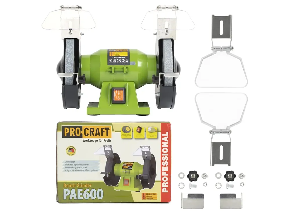 Bruska stolní dvoukotoučová PROCRAFT PAE600, 150W PAE600 | Skvělá nabídka