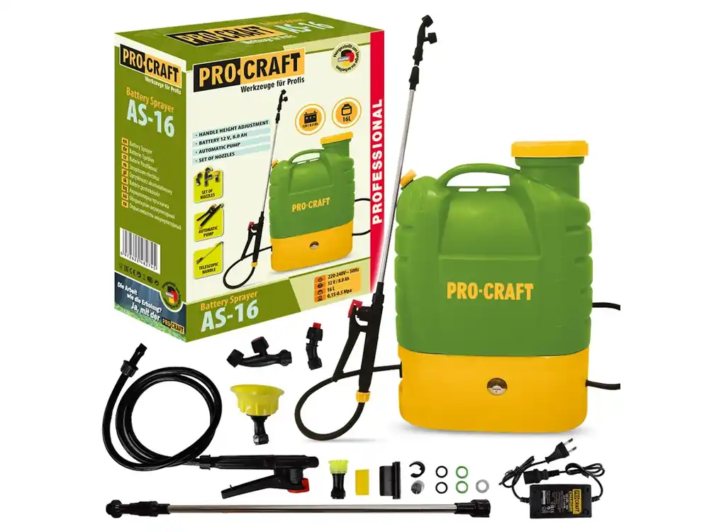 Přímo z továrny | Aku postřikovač Procraft AS-16 AS-16
