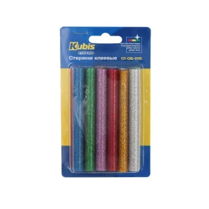 Do košíku - Tyčinky tavné, mix barev se třpytem 11.2*100 mm, 12 ks (po 2 ks) 01-06-1115