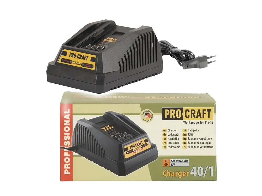 Nabíječka pro 40V Li-ion baterie Procraft 40/1 40/1 - Ušetřete