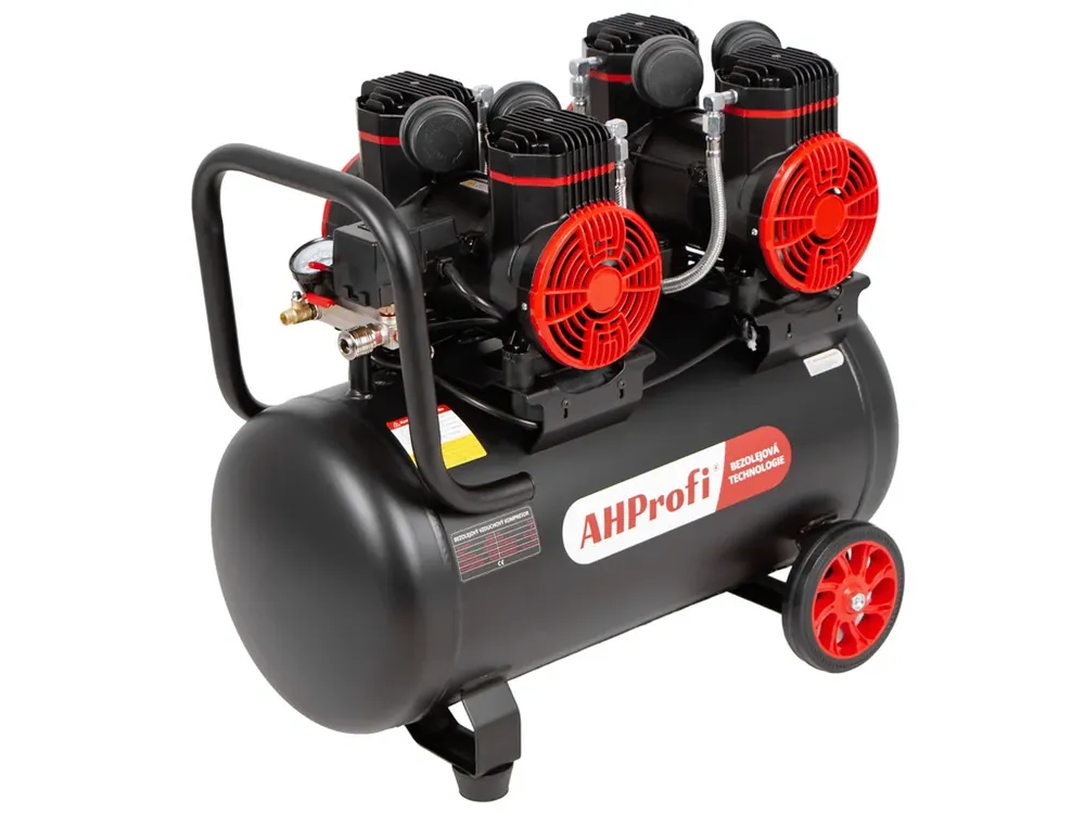 Skvělá nabídka | Bezolejový kompresor 50L, 2x1450W, 4 písty - AH0050
