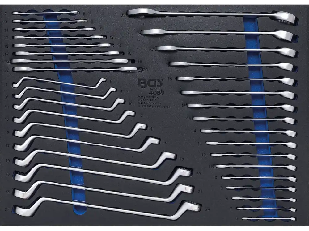 Sada klíčů v pěnové výplni, 6 - 27 mm, 35 ks - BGS 4089 | Extra sleva