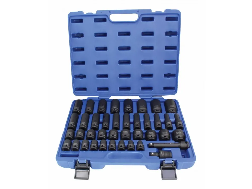 Sada kovaných nástrčných klíčů, 1/2", 9 - 30 mm, 40 ks - AHEX40F - Výprodej