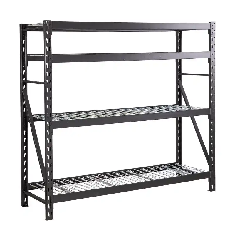 Velmi oblíbený produkt | DEMA Bezšroubový kovový regál 4P 225 kg 195,3x61x184 cm