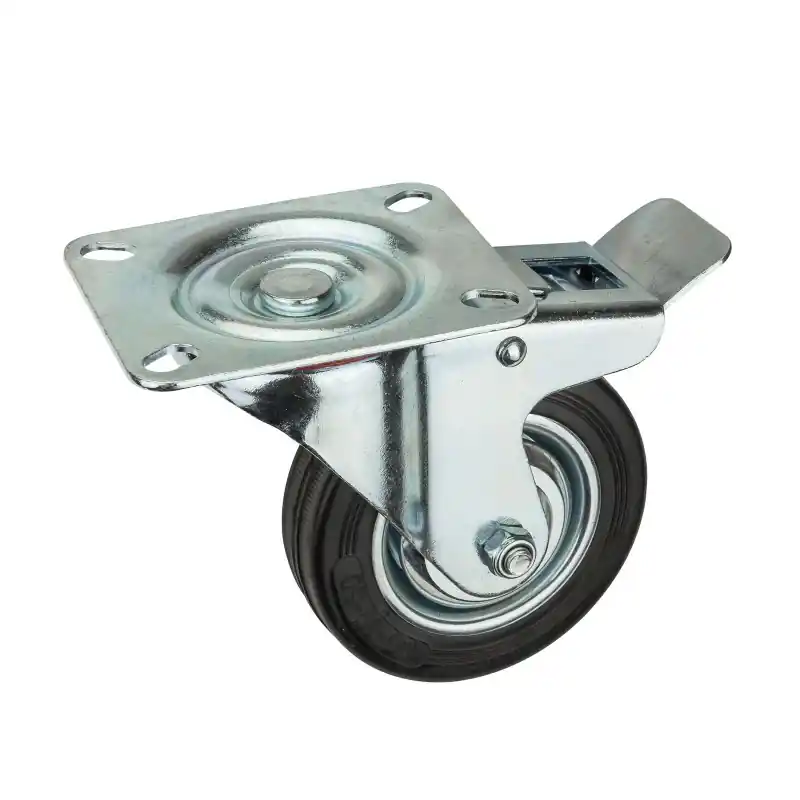 DEMA Gumové otočné kolečko s brzdou 100 mm, do 70 kg - Populární
