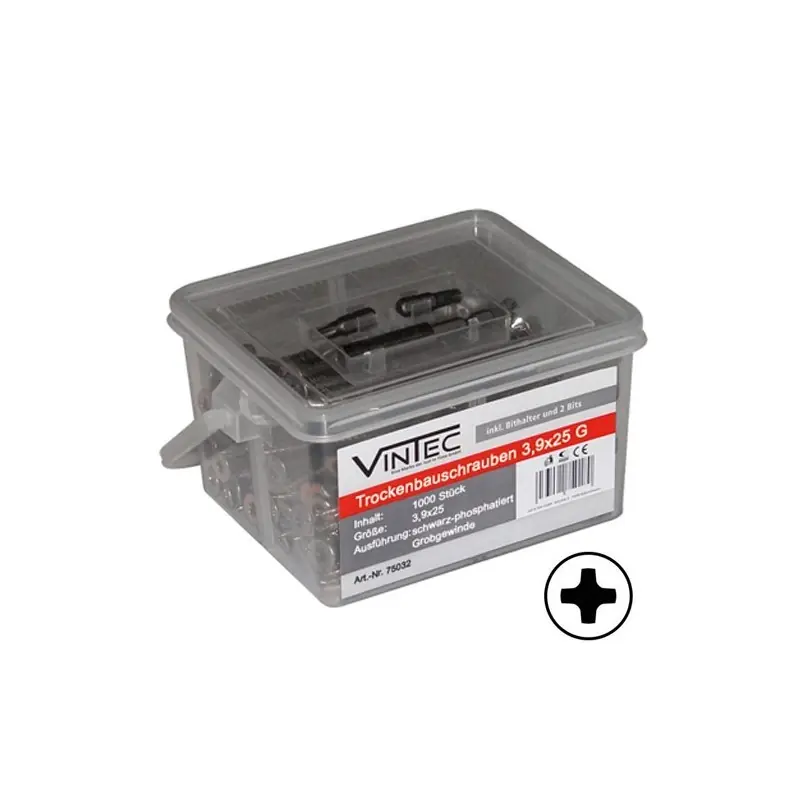 Vintec Šrouby do sádrokartonu 3,9x25 G, 1000 ks - Rychlá expedice