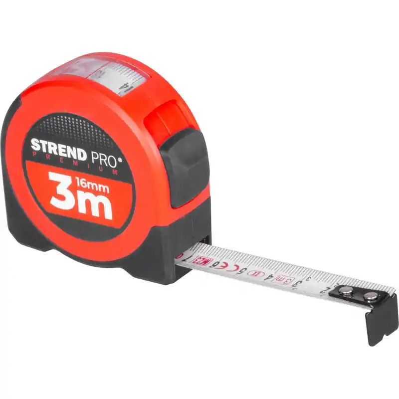 Strend Pro Svinovací metr 3 m x 16 mm Premium RW3016W, s okénkem | Do vyprodání zásob