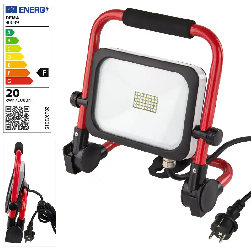 DEMA Přenosný LED stavební reflektor 20 W L20S - Kupte nyní